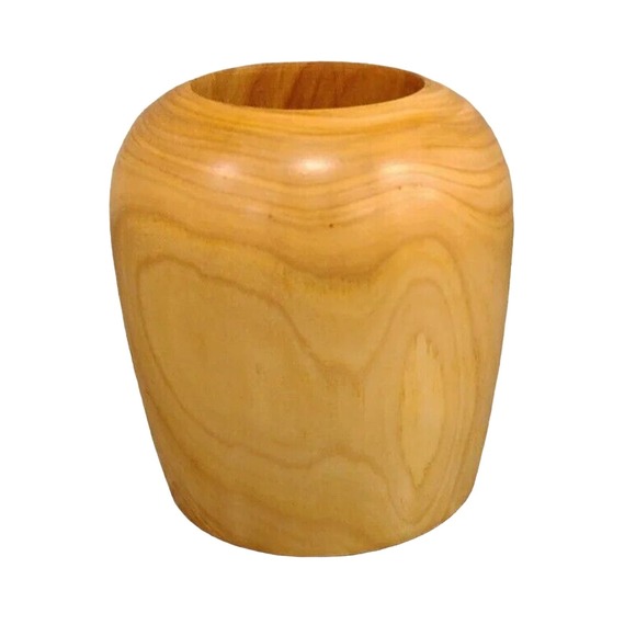 HANDCRAFTED HAND TURNED WOOD PEN & PENCIL HOLDER- "MOUNTAIN ASH" MARKING - Picture 1 of 5